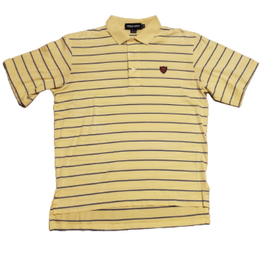 Polo Golf by Ralph Lauren Striped Embroidered Logo Polo Shirt Men's S Pre-owned